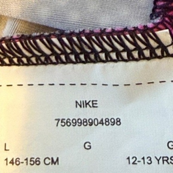 Nike Girls Camo Crossback Tank Top Black White Gray Iridescent Silver Swoosh L - Picture 5 of 5